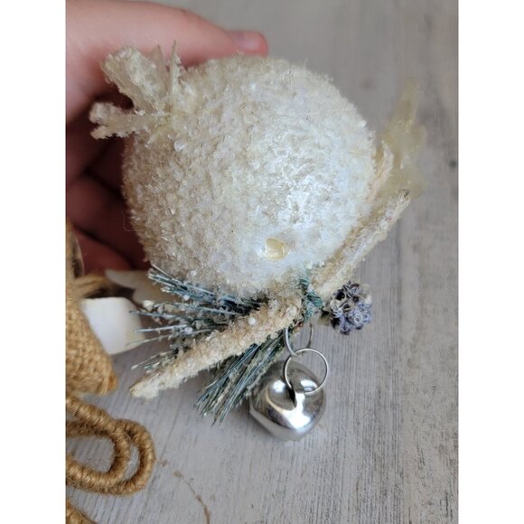 Owl brown white clip on ornament Xmas set bird - Picture 9 of 12